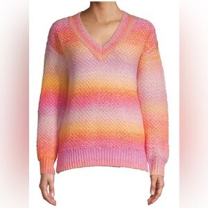 Rebecca Minkoff EUC Andy sweater Textured warm Sweater pink orange M